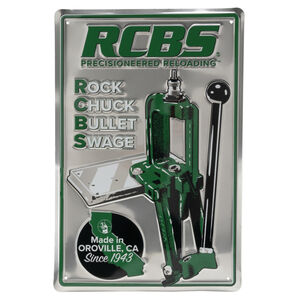 Rock Chuck Bullet Swage Metal Sign